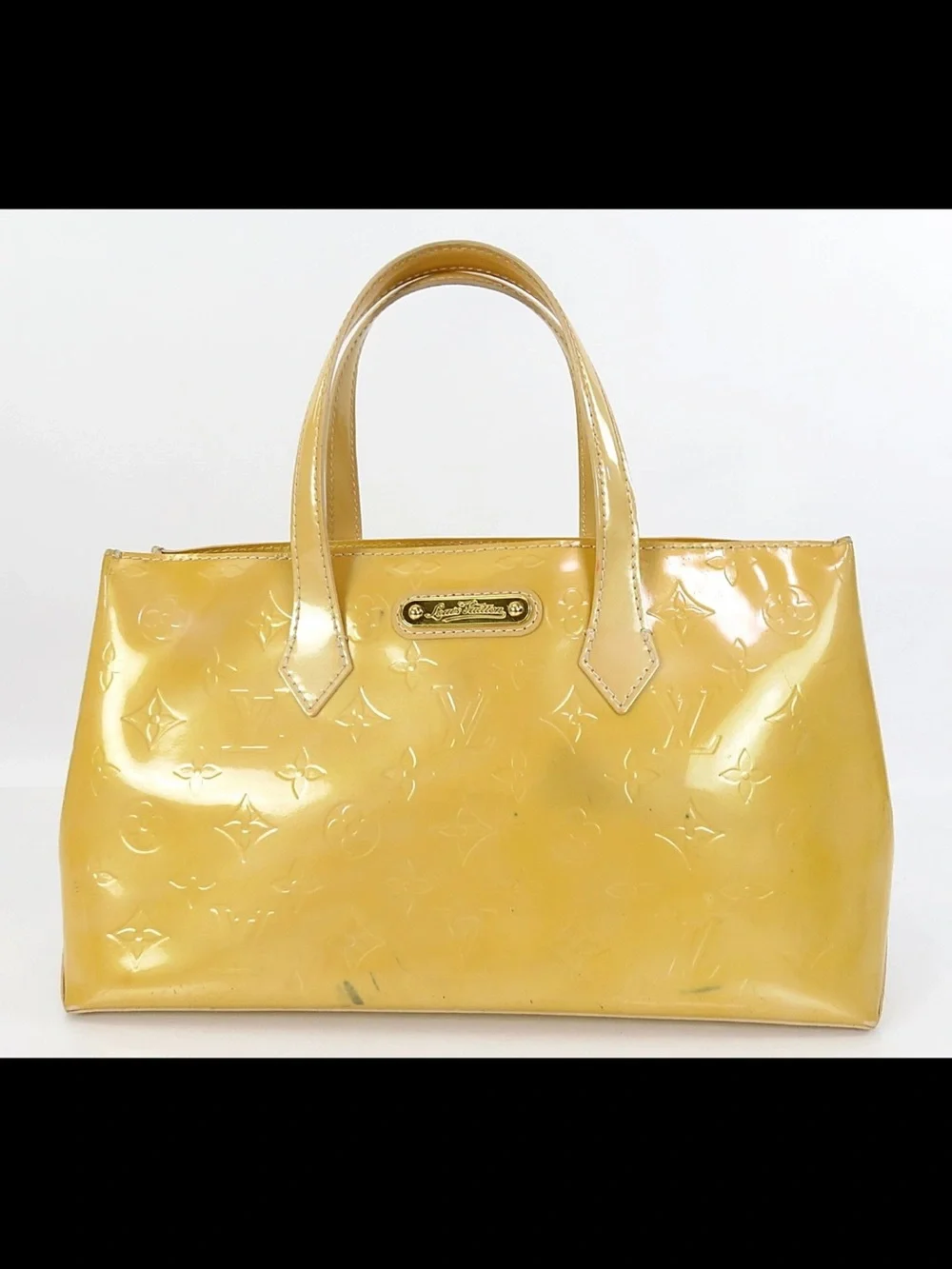 Louis Vuitton Glossy Yellow Monogram Vernis Tote